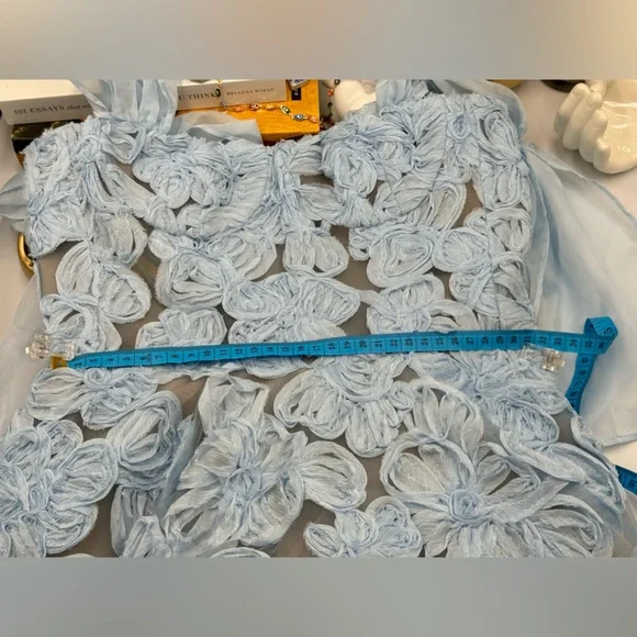 🆕 BRONX & BANCO 🧿 NWOT Sabrina Blue Midi Dress, Sz S - US 4 - Picture 15 of 17